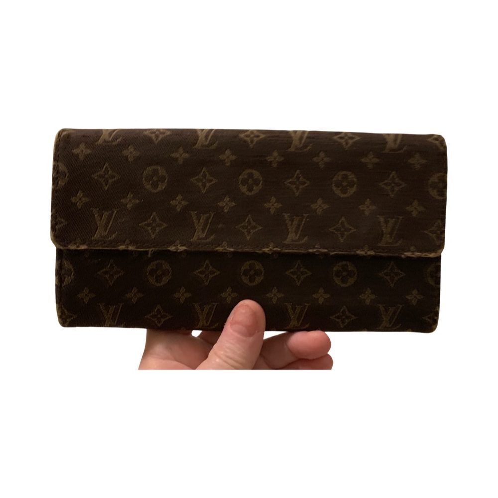 Chocolate Brown Denim LV Wallet